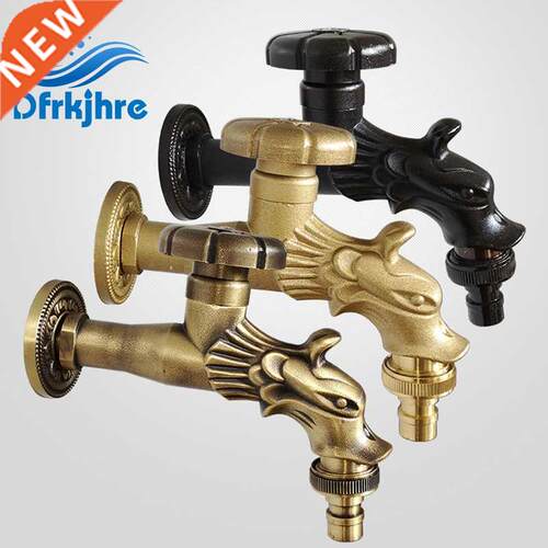 Washing Machine Mop Pool Faucet Full Copper Carved Antique