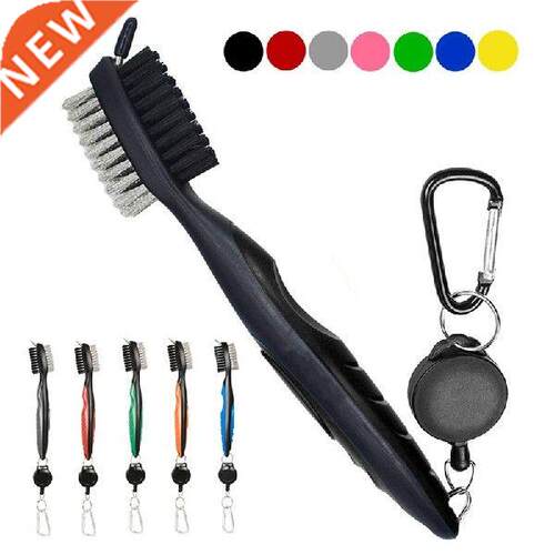 Golf Club Cleaning Brush Double-Side with Keychain for Golf