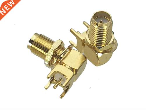 1Pcs Connector SMA Female jack Bulkhead Nut Right angle Sold