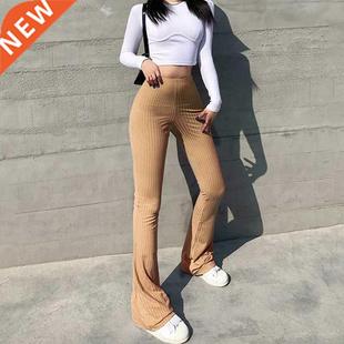 Wide Leg ladies casual raight loose Pants Women Trousers