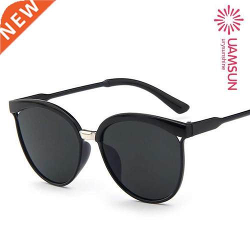 Retro oversize Frame Sunglasses women Reflective Sun glasses