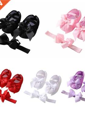 Baywell Baby Grls Satn Cloth Bowknot Prncess Shoes 1 year