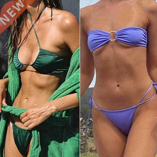 Folds Bikini 2021 Swimsuit Push Up Bikini Set Bathing Suit W