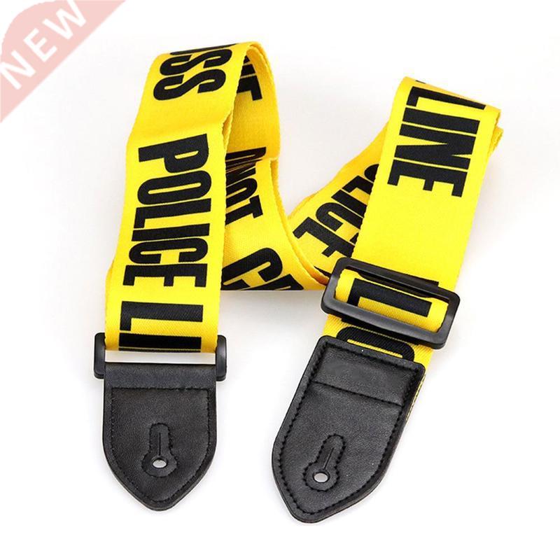 Yellow Adjustable Polyester Guitar Belt Guitar Strap with PU