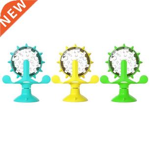 Pet Kitten Windmill Cat Toy Turntable Treat Dispensing Sucti