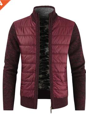 Men	s Winter Thick Fleece Cardigan Sweatercoat Male A