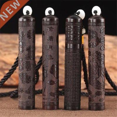 Ebony Toothpick Bucket Wood Toothpick Holder Bucket Upscale