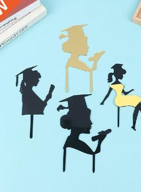 Class Of 2022 Graduation Acrylic Cake Topper Gold Congrats