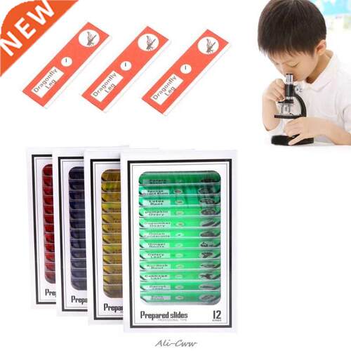 48Pcs/Set Prepared Microscope Slides Specimen Animals Insect