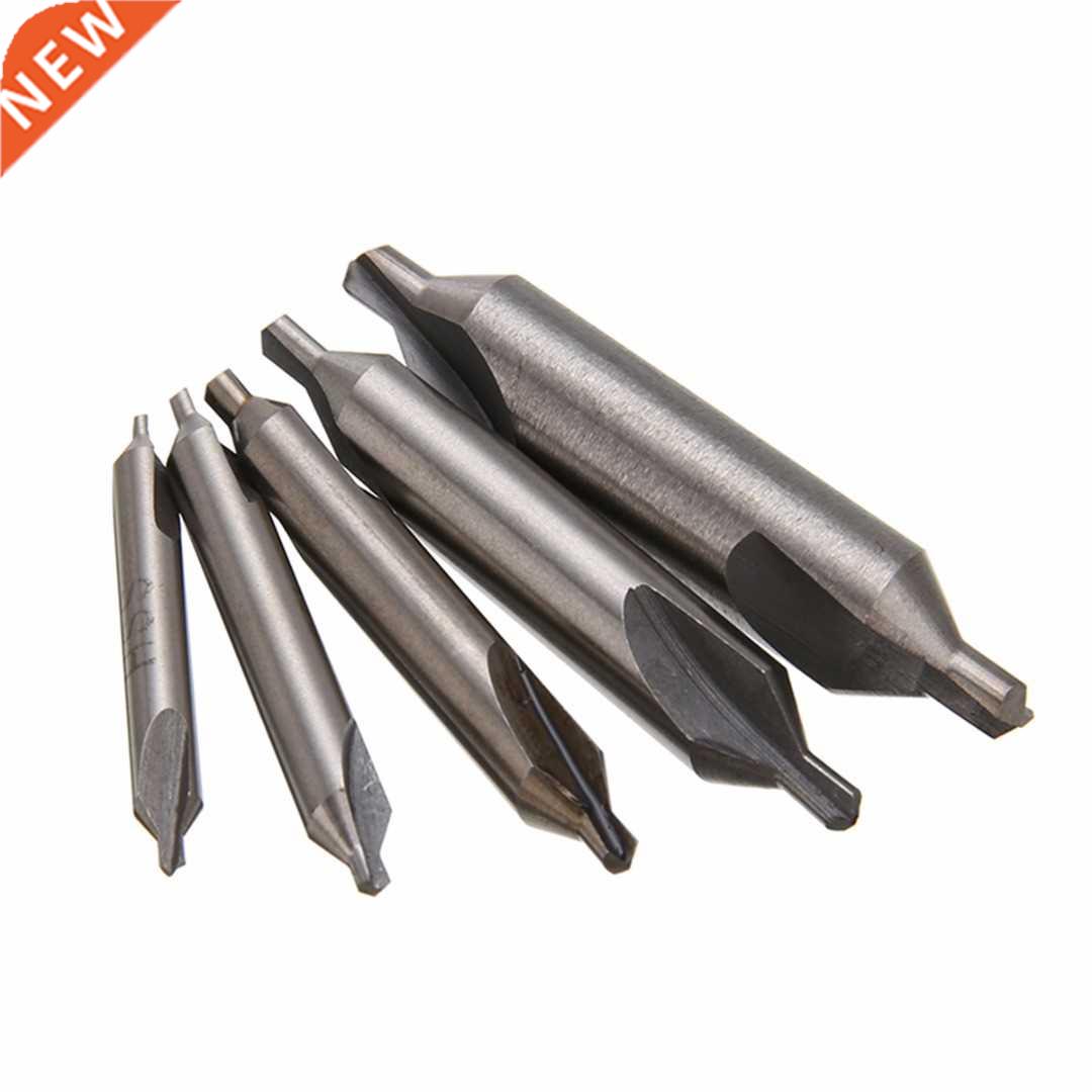 5pcs HSS Combined Center Drills Bits Set 60 Degree Angle Cou