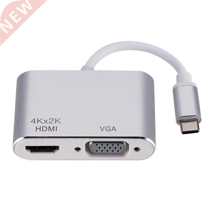 USB TypeC To HDMI-compatible 4K 30 Hz VGA Adapter USB 3.1 Ty