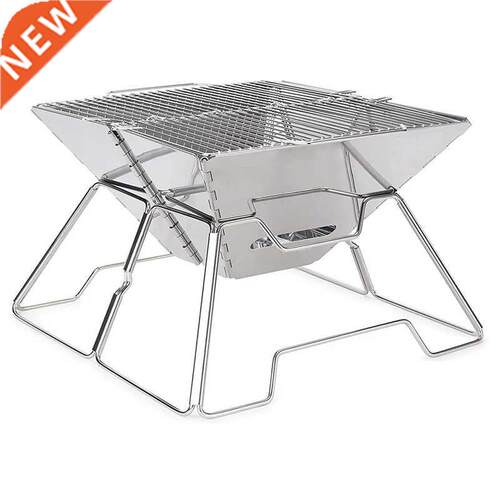 Folding Campfire Grill Barbecue Rack Camping Fire