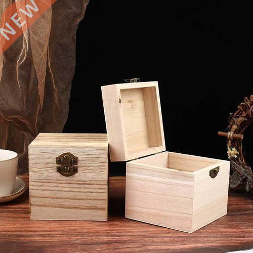 1PC Retro Wooden Box Postcard Storage Organizer Box Retro Je