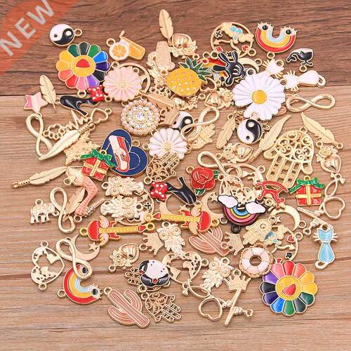 Random 20Pcs Mix Size 10- 200 Style Alloy Metal Drop Oil Cha