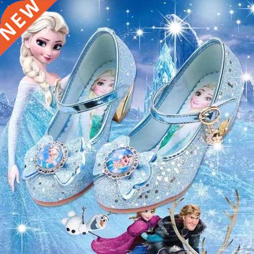 Frozen Anna Elsa Princess Kid Girls Leather Shoes Casual Gli