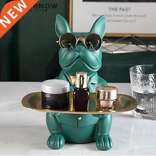 Nordic French Bulldog Sculpture Dog Statue Coin Cosmetic