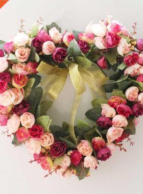 Valentine's Day Artificial Wreath Weddind Party Fron