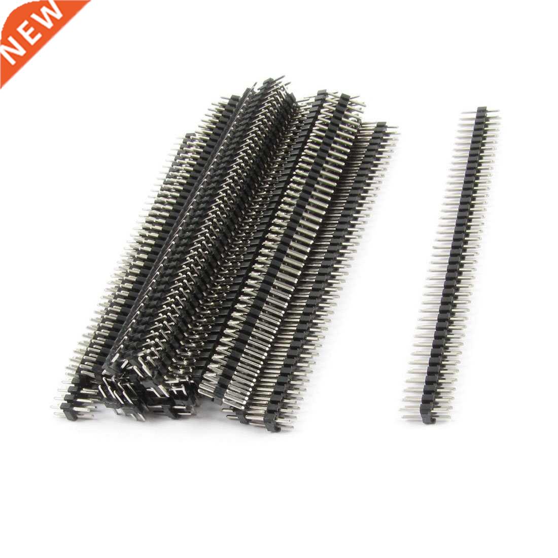 2.54mm Pitch 80Pins Double Row Female Pin Header Black 20pcs
