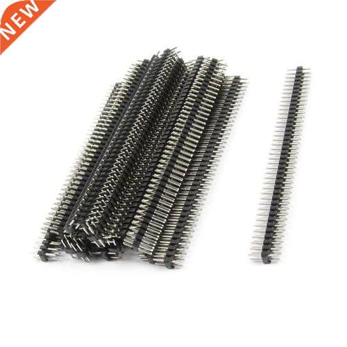 2.54mm Pitch 80Pins Double Row Female Pin Header Black 20pcs