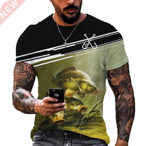 Summer Fashion D Printing Carp Pattern Male/Female T-shirt