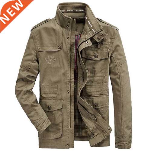 Plus Size 7XL 8XL Military Jacket Men Spring Autumn Cotton O