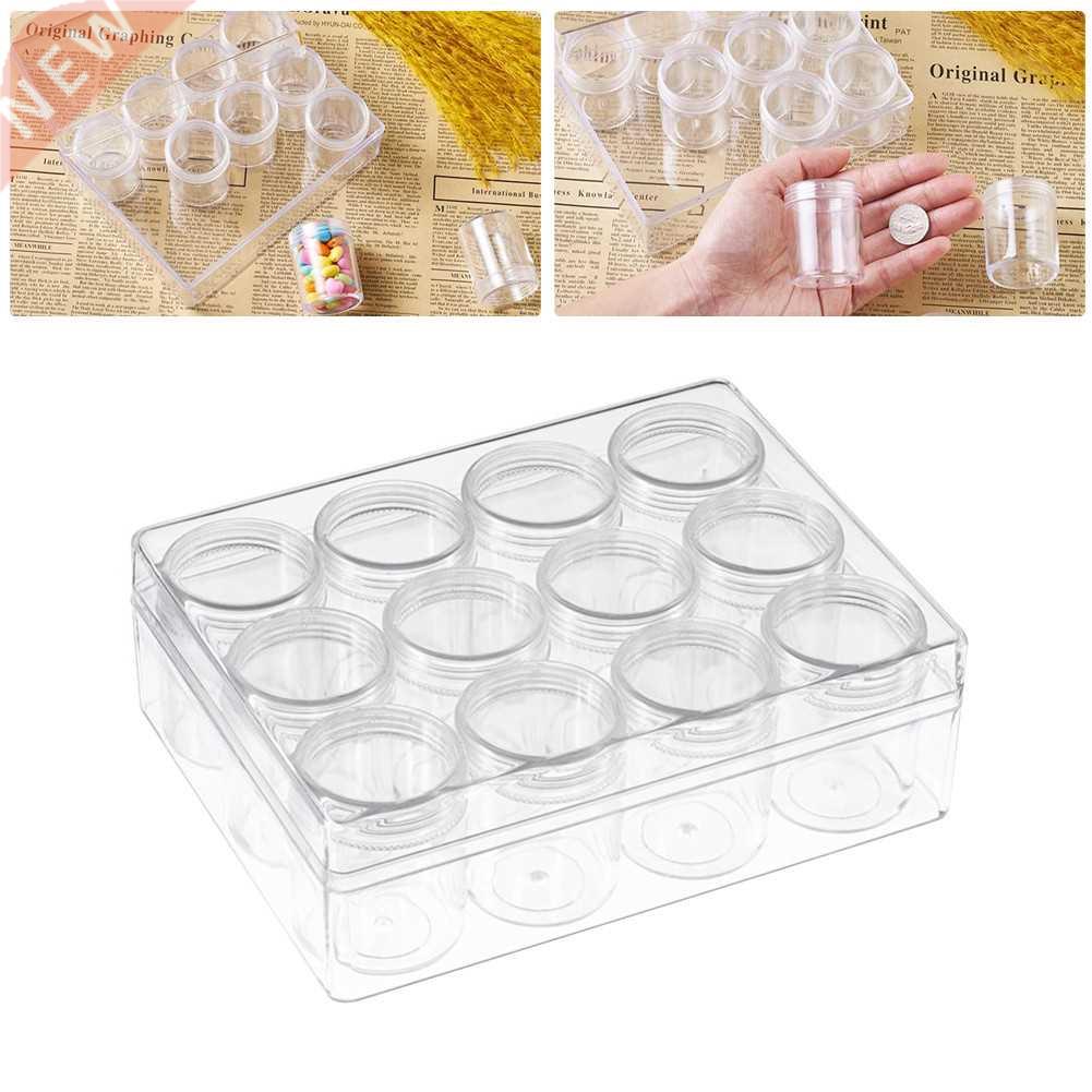 10 Slots Plastic Storage Jewelry Box Transparent Rectangle B