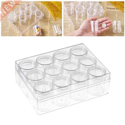10 Slots Plastic Storage Jewelry Box Transparent Rectangle B