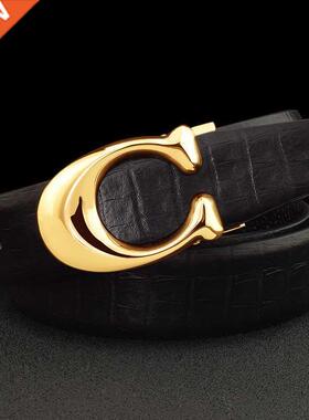 Hgh Qualty C letter full gran leather belt men desgner C