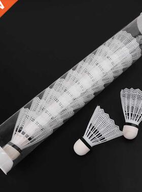 12Pcs White Badminton Plastic Shuttlecocks Indoor Outdoor Gy