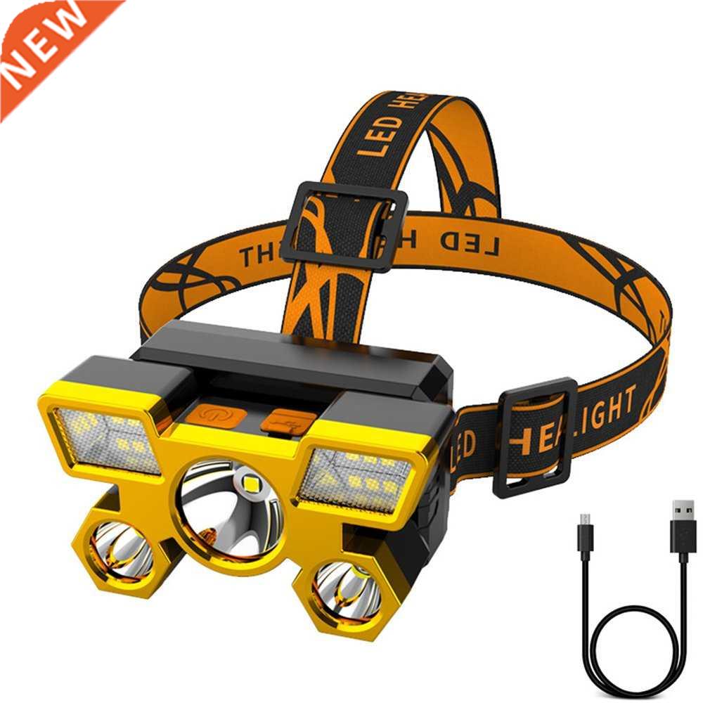 2022 New 5LED With Built-in18650 Battery USB Rechargeable Po