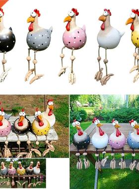 Cute Resin Plug Chicken Sculpture Outdoor Crft Grden Hen