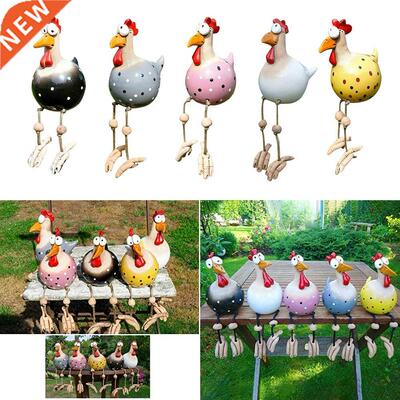 Cute Resin Plug Chicken Sculpture Outdoor Crft Grden Hen