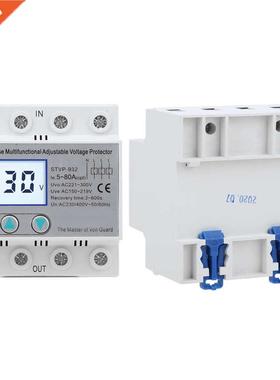 3-Phase Adjustable Voltage Protector LCD Multifunctional Sel