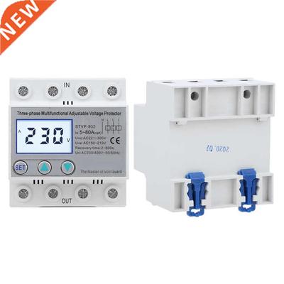 3-Phase Adjustable Voltage Protector LCD Multifunctional Sel
