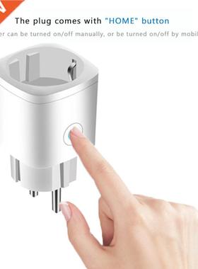 16A WiFi Smart Wireless Plug with power meter EU Adaptor Rem
