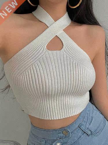 HELIAR Women Cross Halter s Female Off Shoulder Crop s