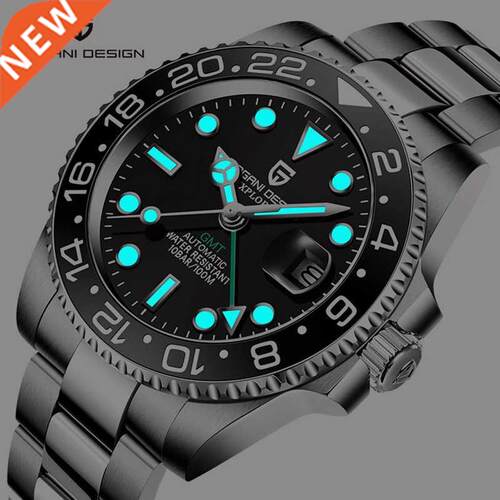 PAGANI DESIGN Men Stainless Steel Watch Sapphire Crystal Ce