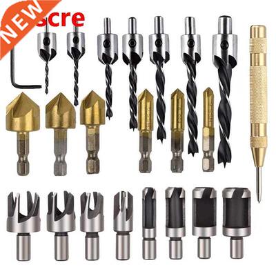 Woodworking Chamfer Countersink Drill Bit Set 90 De /Thr
