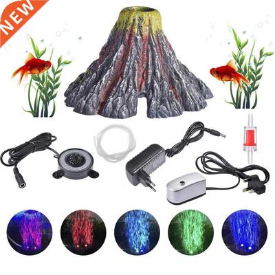 LED Volcano Sd Resn Aquarum RGB Lamp Lghts Wth Ar