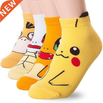 Pokemon Cute Anime Figures Psyduck Pikachu Sock for Children