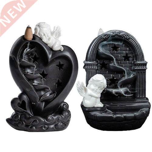 European Cupid Backflow Incense Burner With LED Light Home