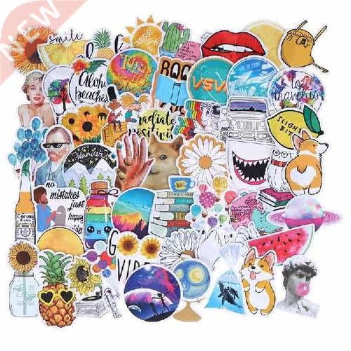 5 Pcs/lot Rural Summer Light Girls PVC Stickers Toys Decor