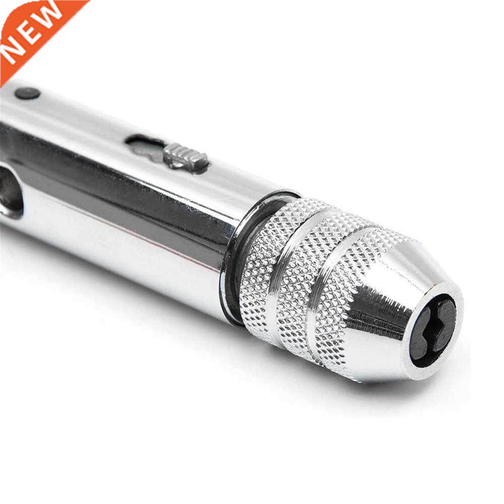 Adjustable Silver T-Handle Ratchet Tap Holder Wrench with 5p