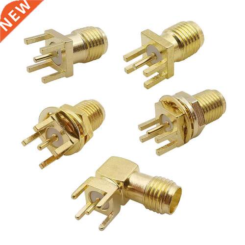 10Pcs SMA Female Jack RF Adapter RP-SMA Female Solder Edge P