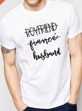 Boyfriend Fiance Husband T-Shirt Future Mr White Tee Fiance