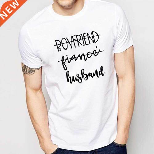 Boyfriend Fiance Husband T-Shirt Future Mr White Tee Fiance