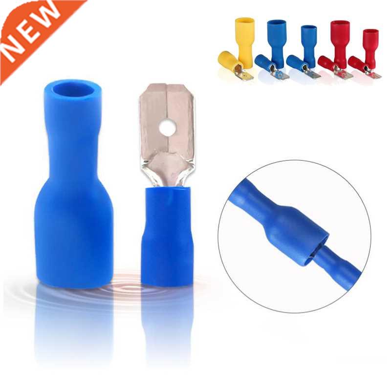 100pcs 50pairs 6.3mm 16-14AWG Female Male Electrical Wiring