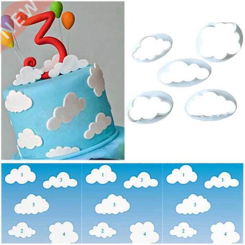 5PCS/Set Cloud Shape Cookie Cutter Custom Made 3D Printed Fo