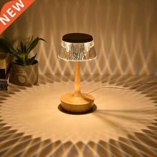 LED Crystal Diamond Table Lamp Creative Mushroom Touch Proje