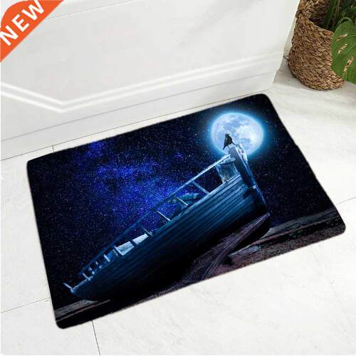 Nordic 3D Printed Galaxy Space Mat Soft Flannel Area Rugs